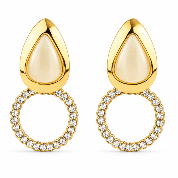 Ivory Halo Earrings