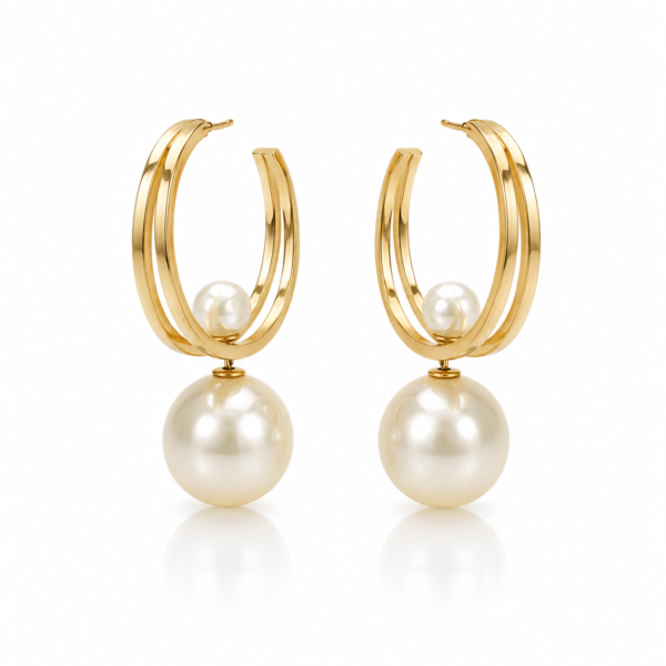 Pearl Hoop Earrings